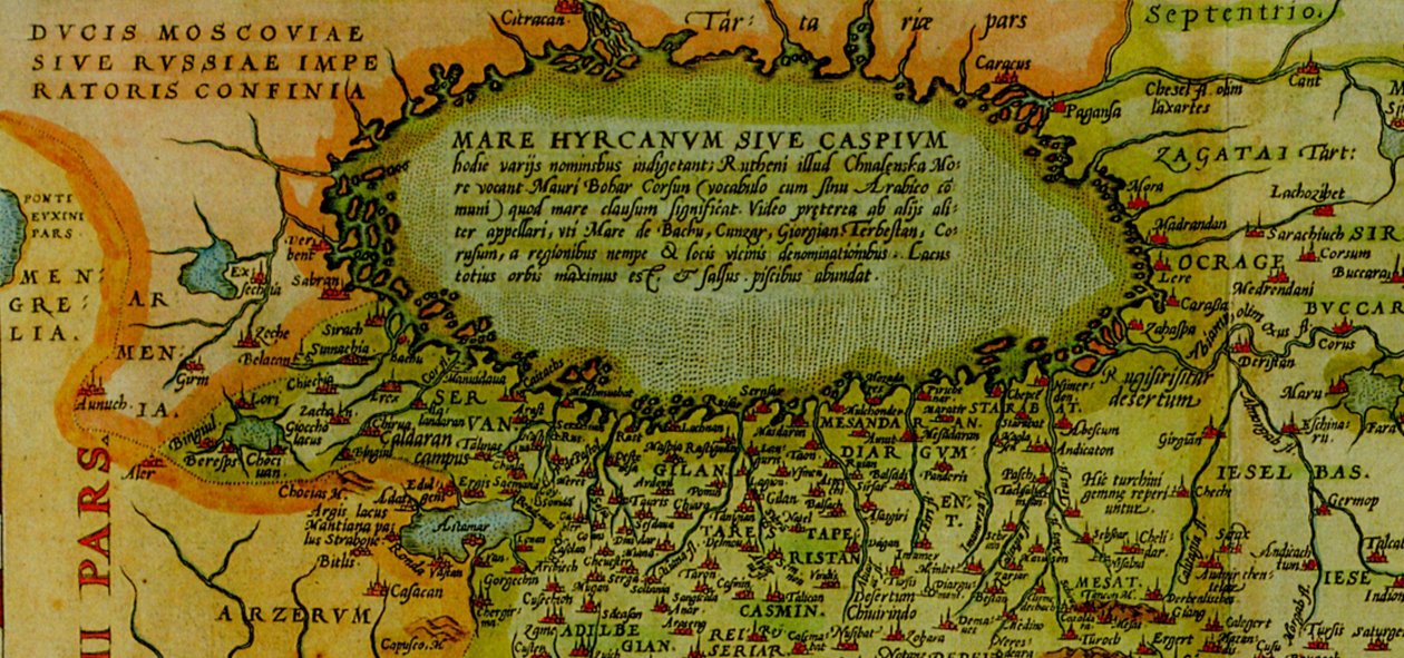 O mapa de Ortelius da Pérsia, Antuérpia, 1570 de Abraham Ortelius