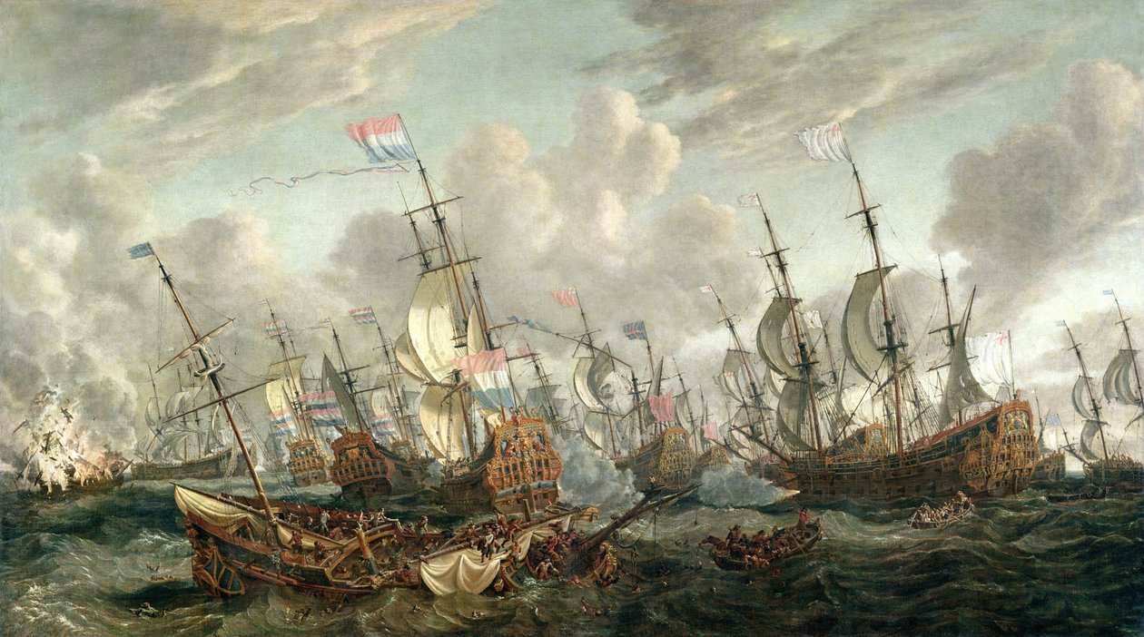 A Batalha dos Quatro Dias, 1-4 de junho de 1666 de Abraham Storck