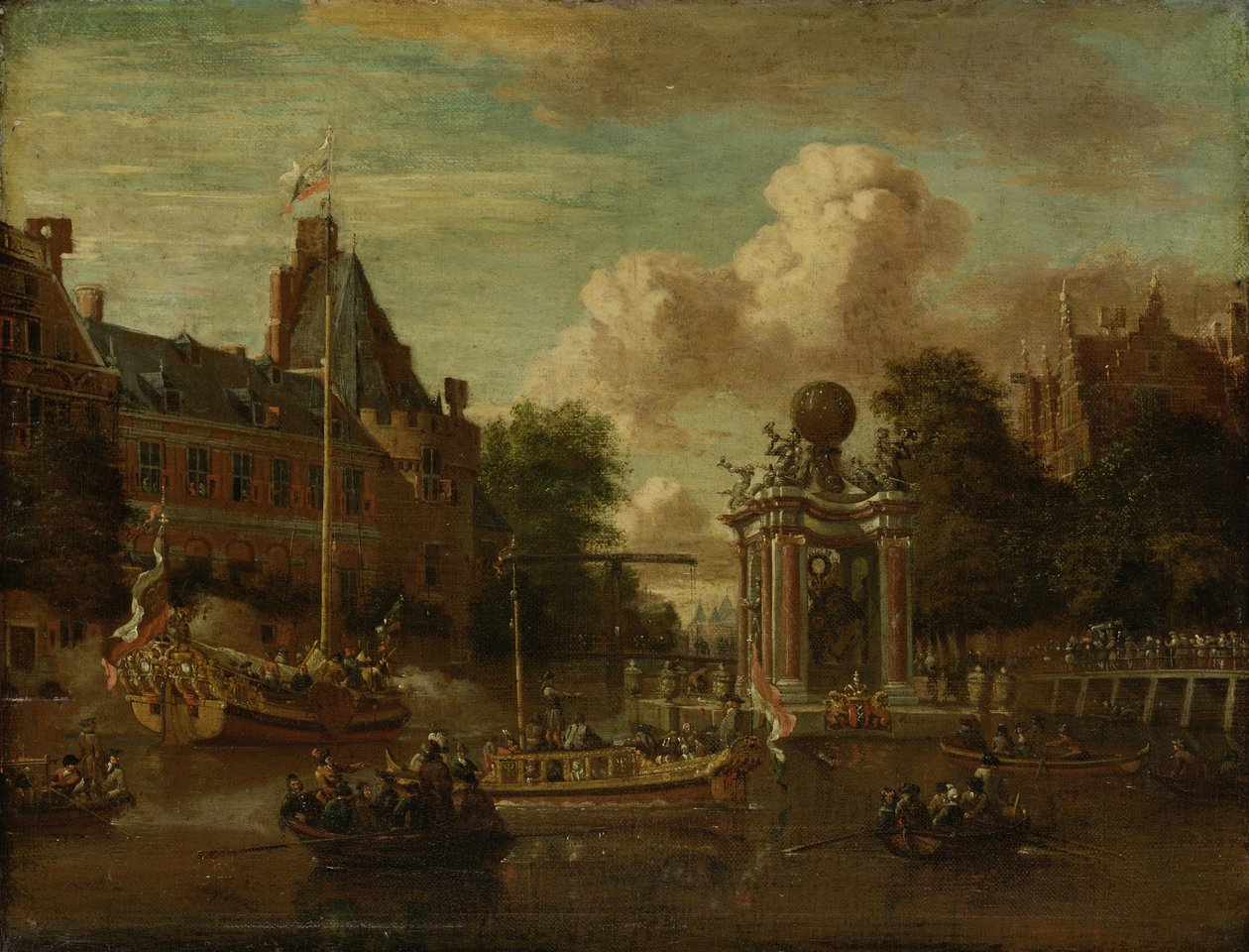 A chegada da embaixada russa em Amsterdã, 29 de agosto de 1697 de Abraham Storck