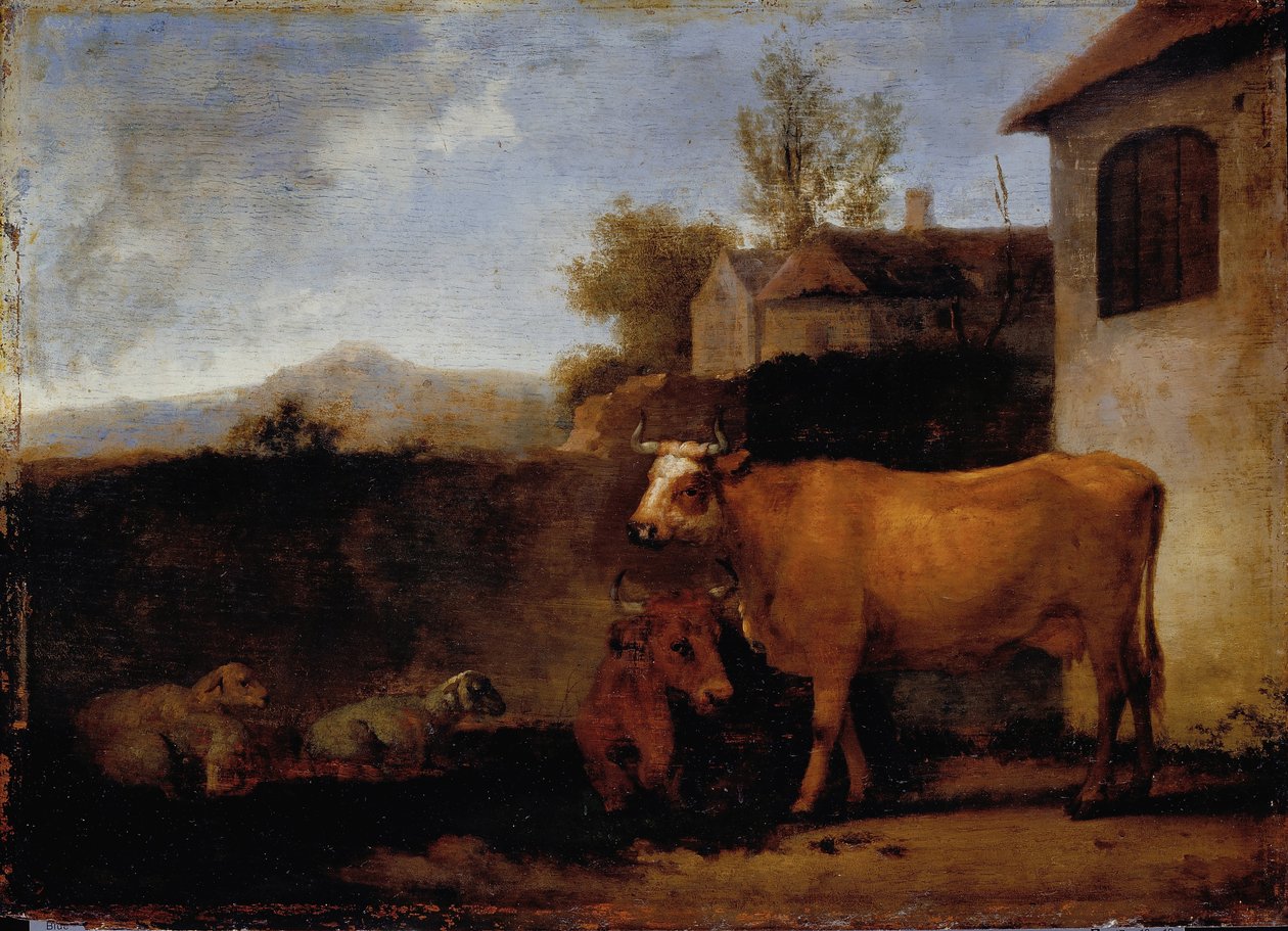 Vacas e Ovelhas de Abraham van Calraet
