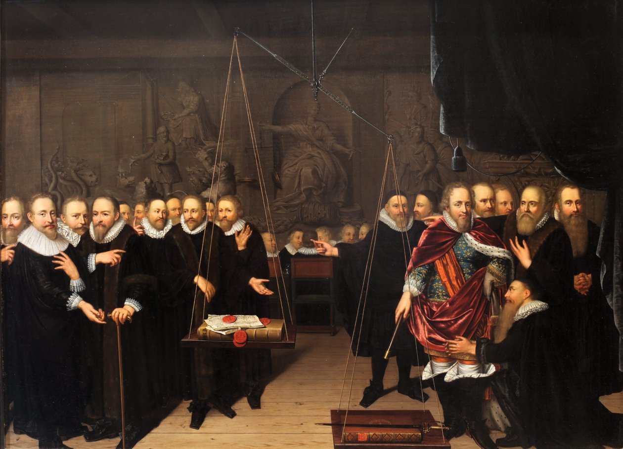 Alegoria da disputa teológica entre os arminianistas e seus oponentes de Abraham van der Eyk