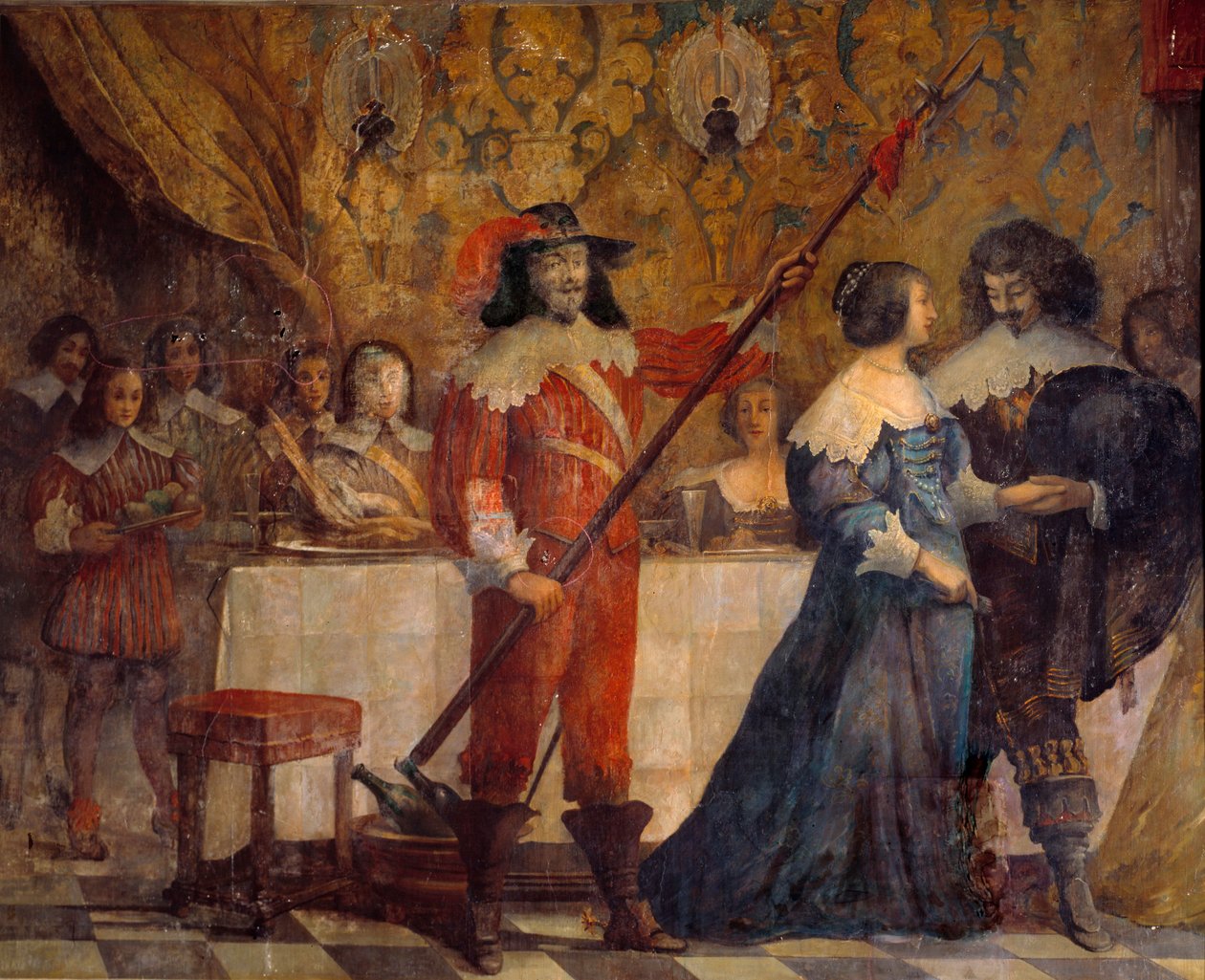 Cena da vida de Charles de Valois, Duque de Angouleme (1573-1650) Pintura de Abraham Bosse (1602-1676) de Abraham (after) Bosse