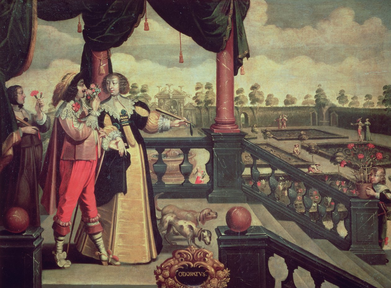 Os Cinco Sentidos - Cheiro (óleo sobre tela) de Abraham (after) Bosse