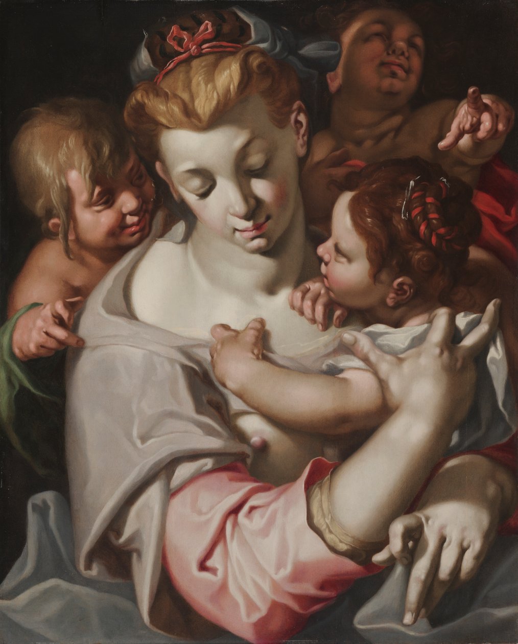 Caridade, c.1590 (óleo sobre madeira) de Abraham Bloemaert