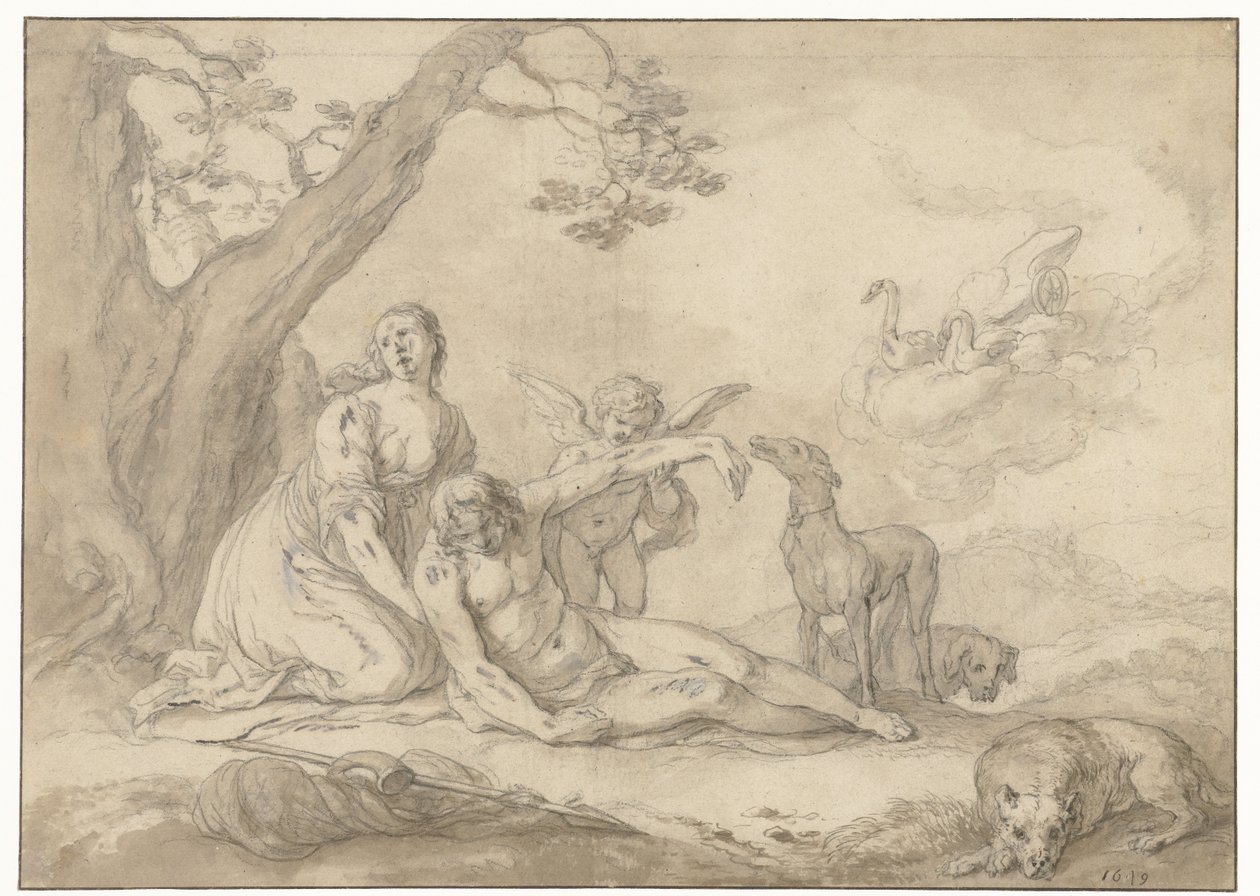Diana e Endymion de Abraham Bloemaert