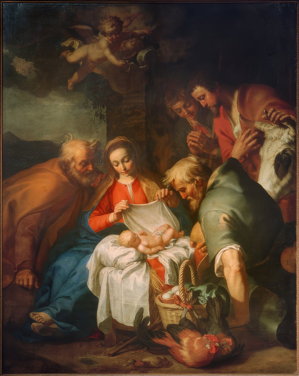 A Adoração dos Pastores de Abraham Bloemaert