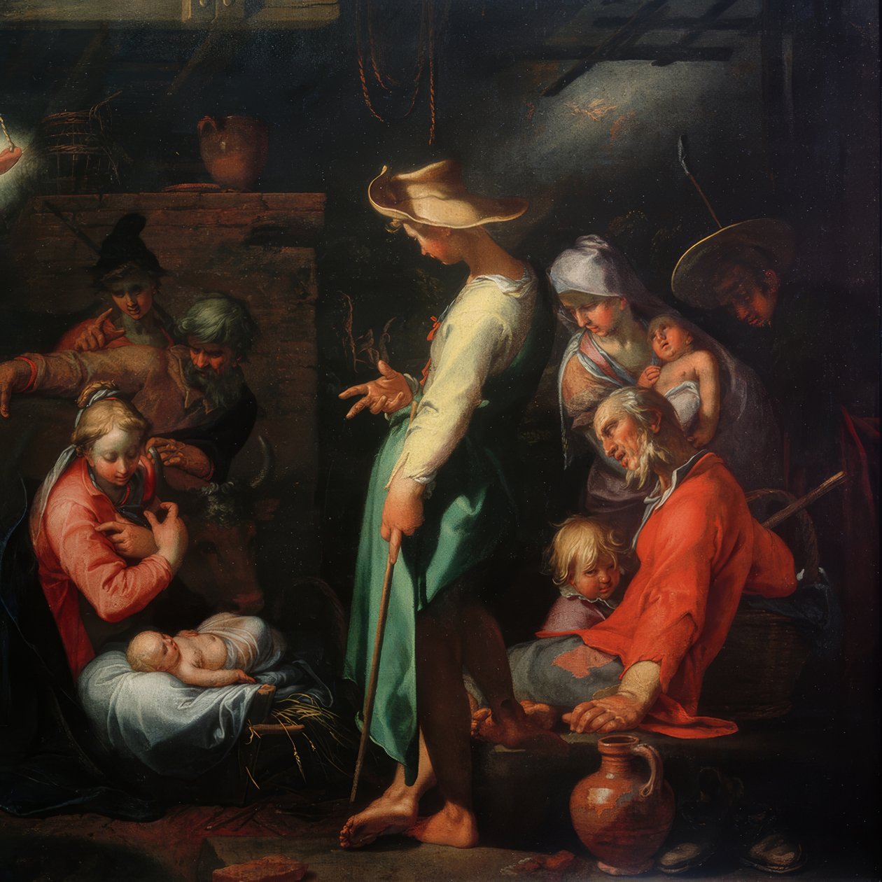 A Adoração dos Pastores de Abraham Bloemaert