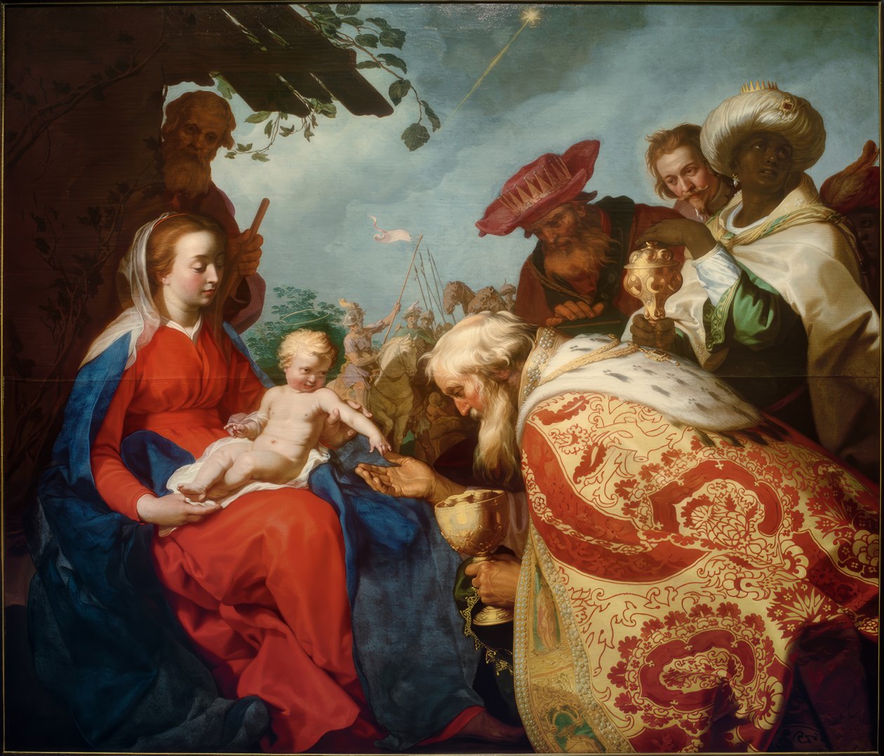 A Adoração dos Reis Magos de Abraham Bloemaert