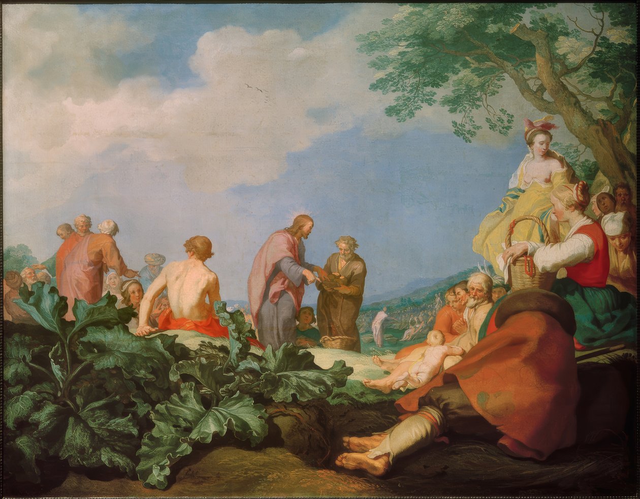 A multiplicação milagrosa do pão de Abraham Bloemaert
