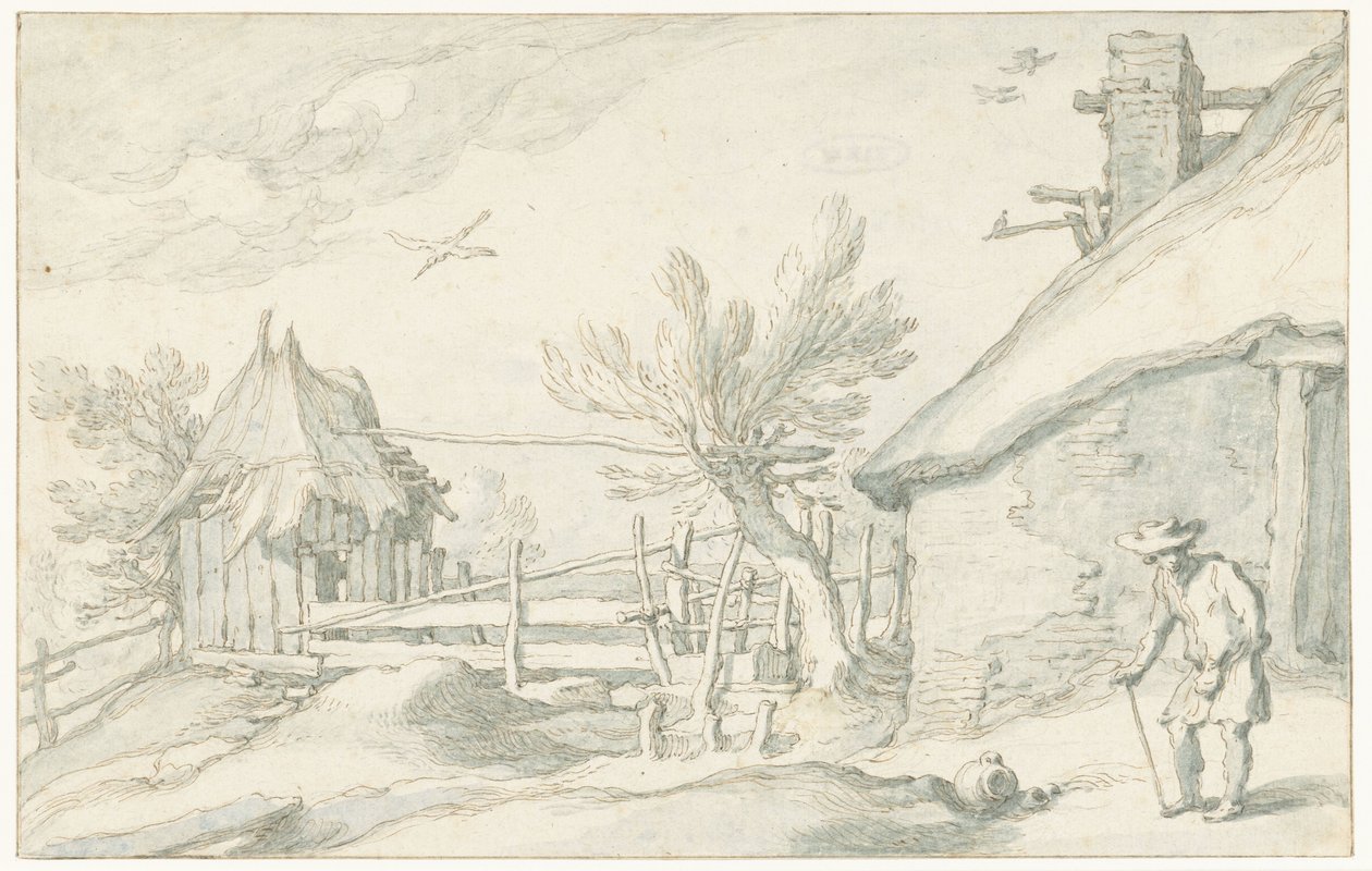 Quintal com fazenda e celeiro de Abraham Bloemaert