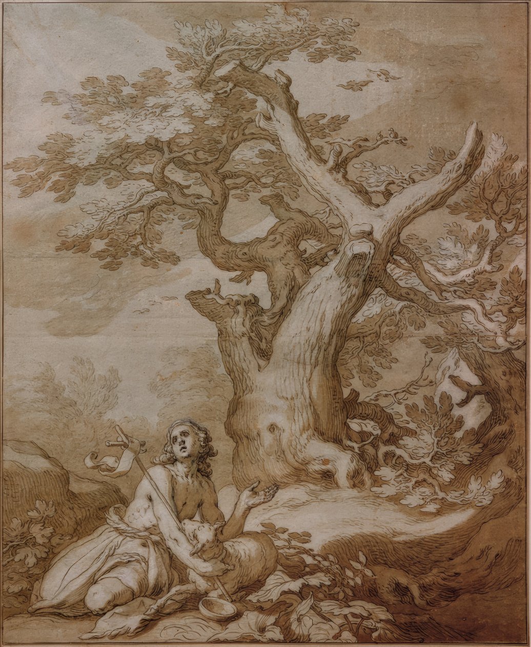 João Batista no Deserto de Abraham Bloemaert