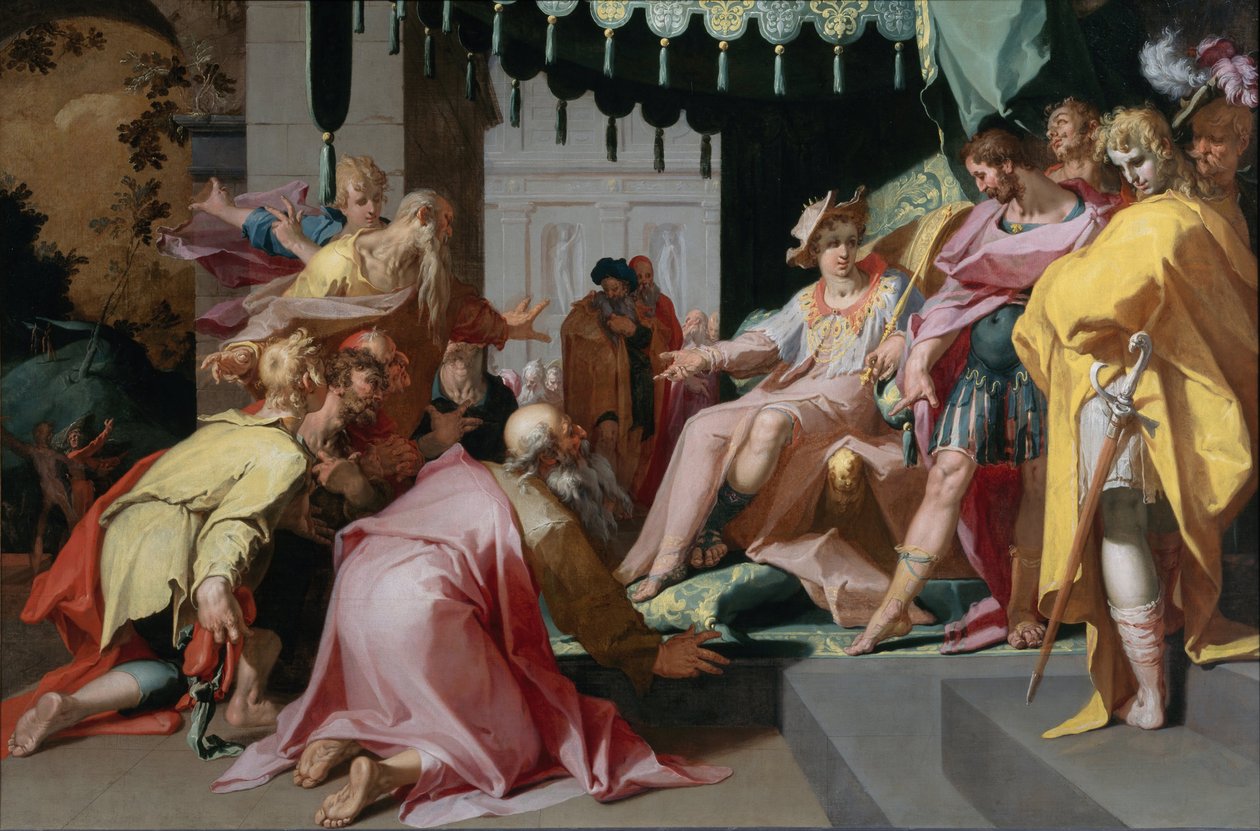 Joseph e seus irmãos, 1595-1600 de Abraham Bloemaert