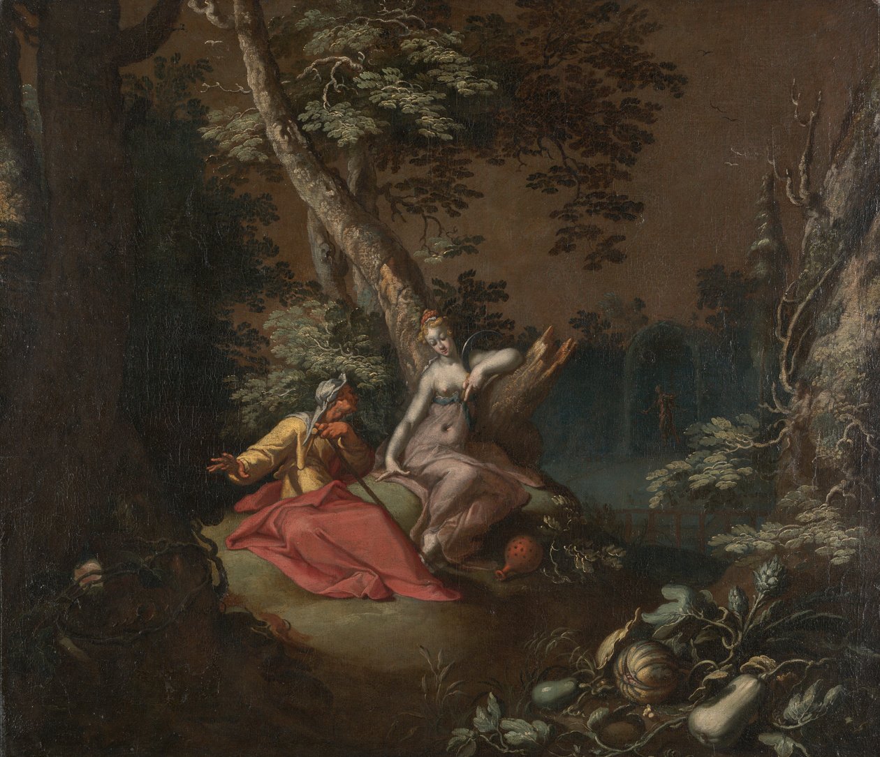 Paisagem com Vertumnus e Pomona de Abraham Bloemaert