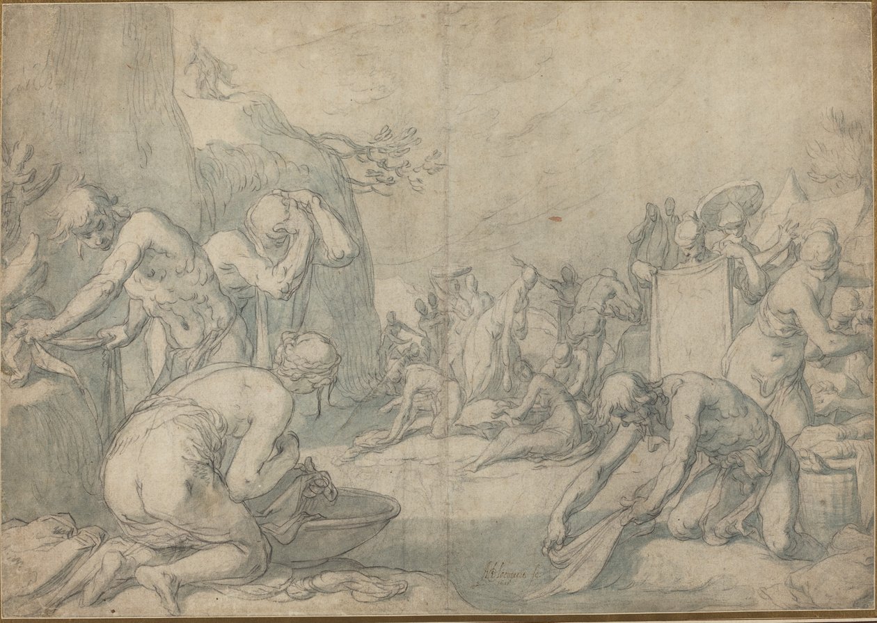 Lavagem ritual dos israelitas de Abraham Bloemaert
