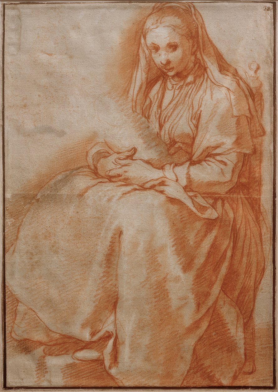 Mulher sentada com criança de Abraham Bloemaert