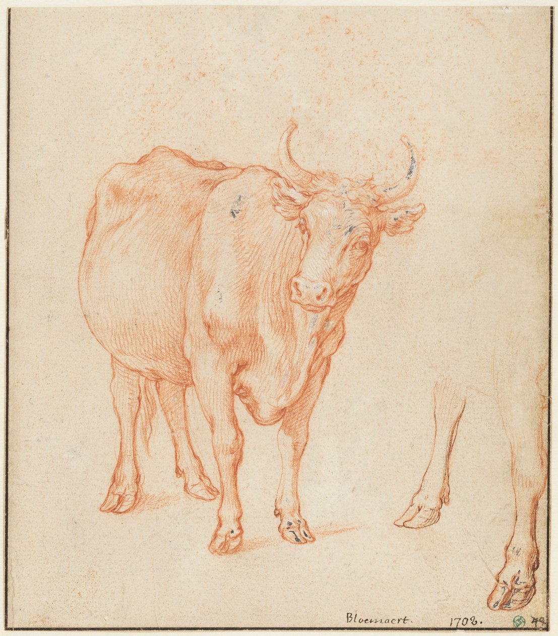 Estudos de uma vaca de Abraham Bloemaert