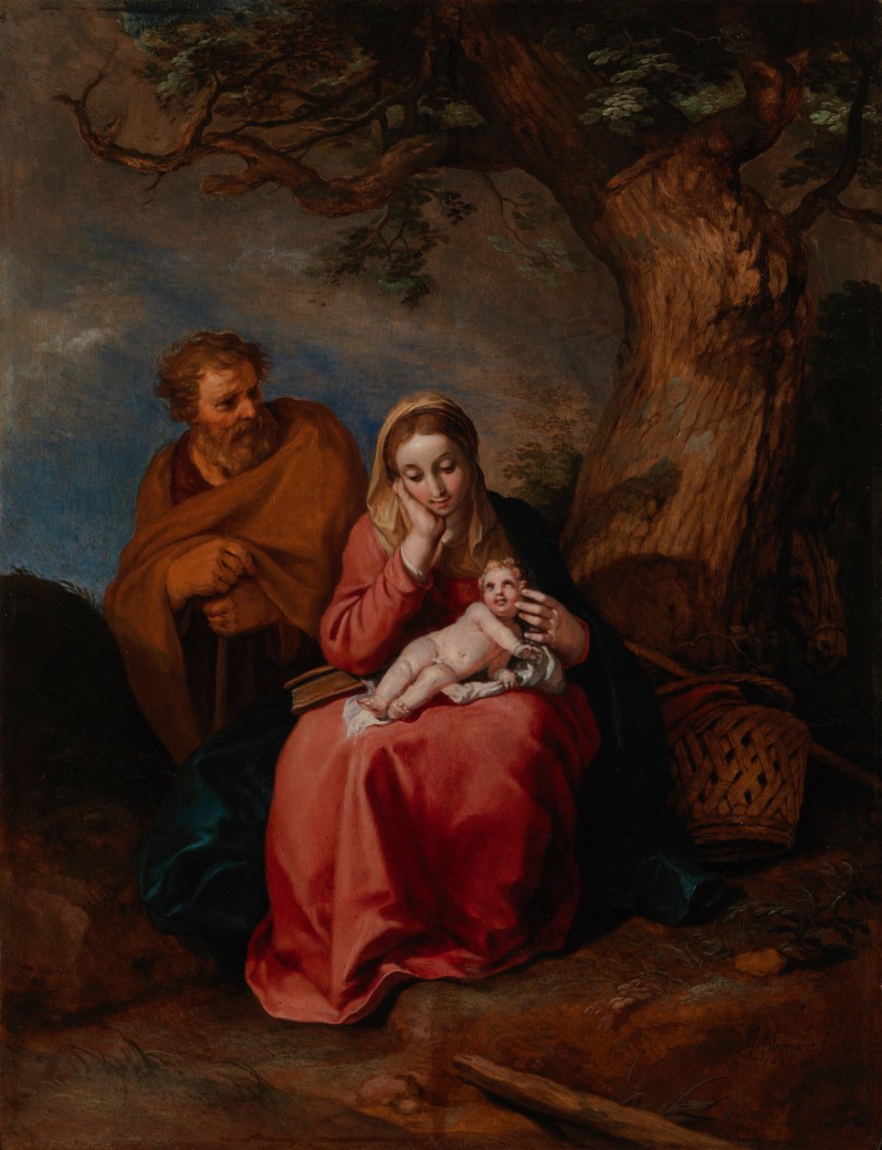 O resto da fuga para o Egito de Abraham Bloemaert
