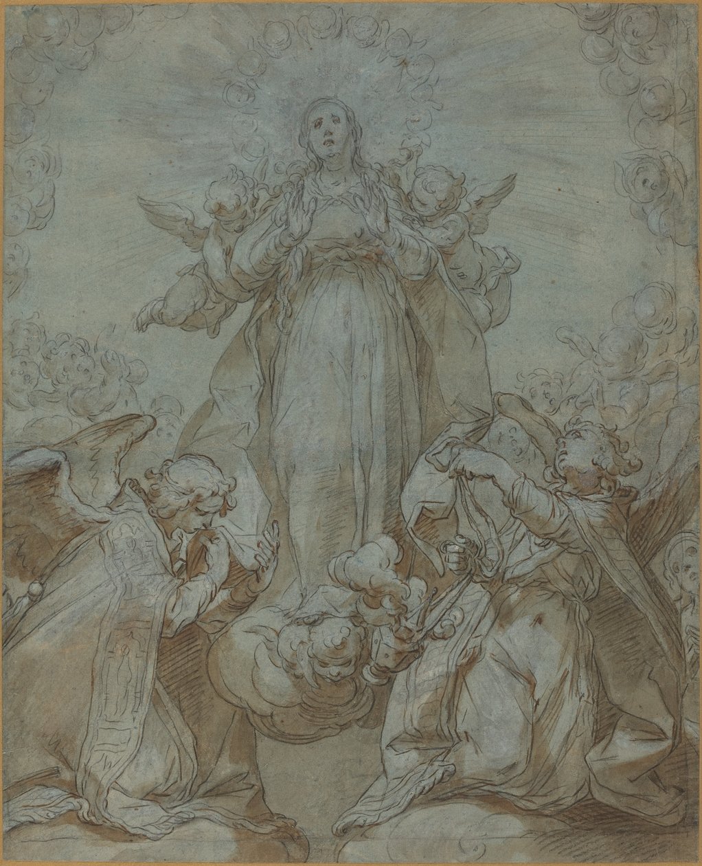 A Virgem em Glória de Abraham Bloemaert