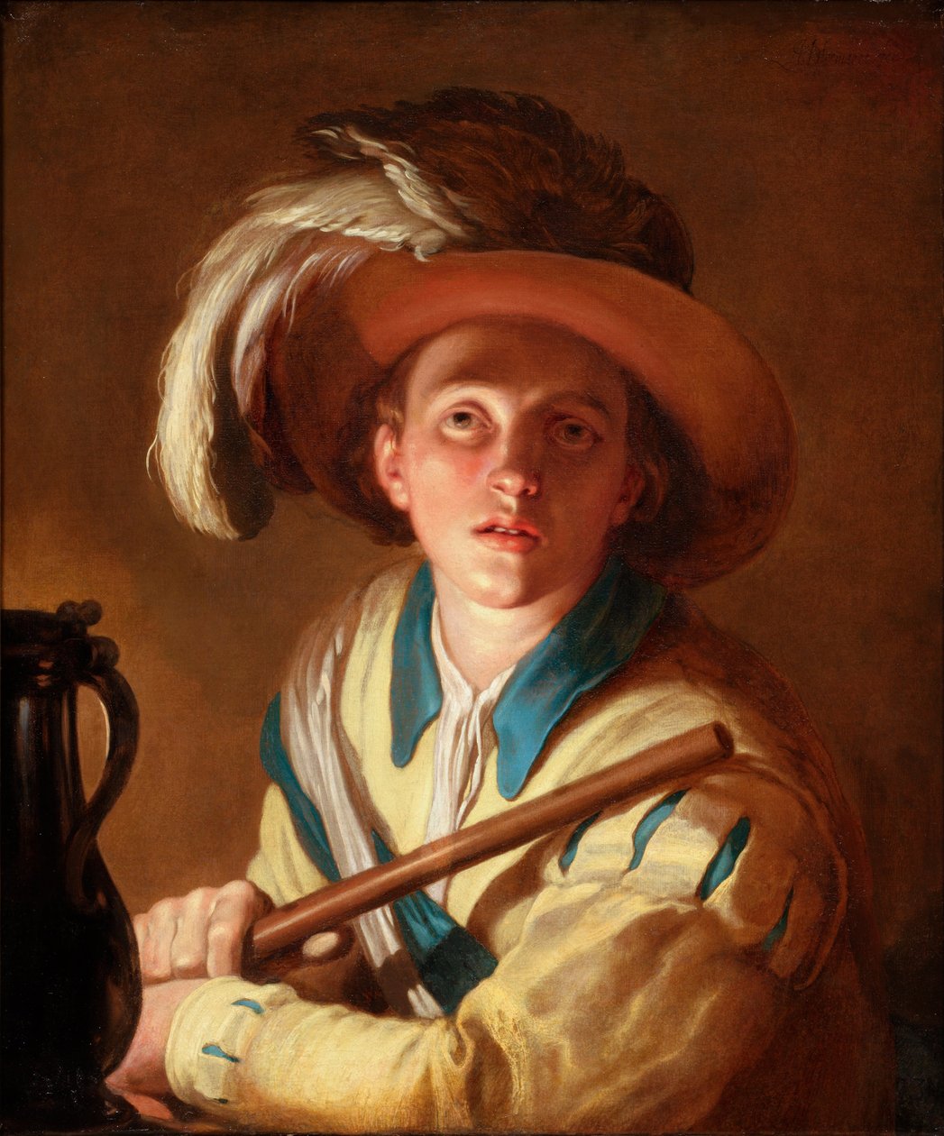 O flautista, 1621 de Abraham Bloemaert