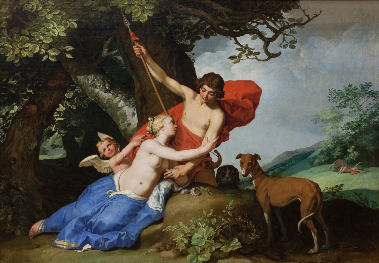 Vênus e Adônis, 1632 de Abraham Bloemaert