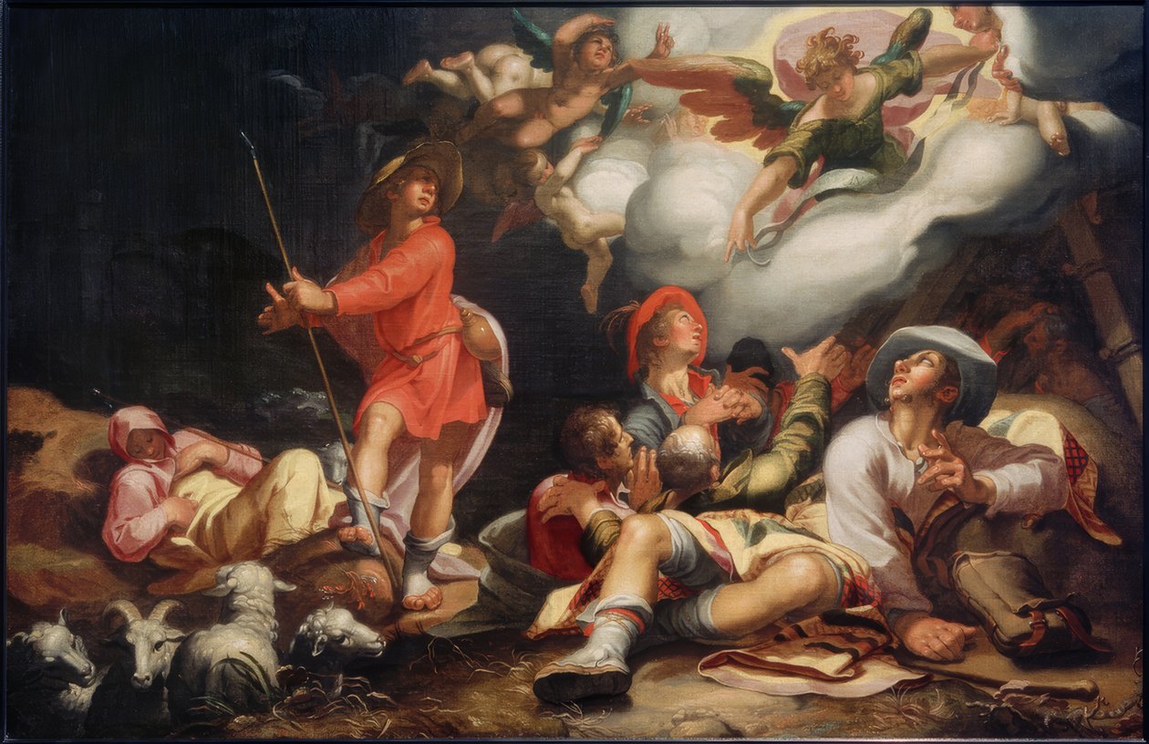Anunciação aos pastores de Abraham Bloemaert