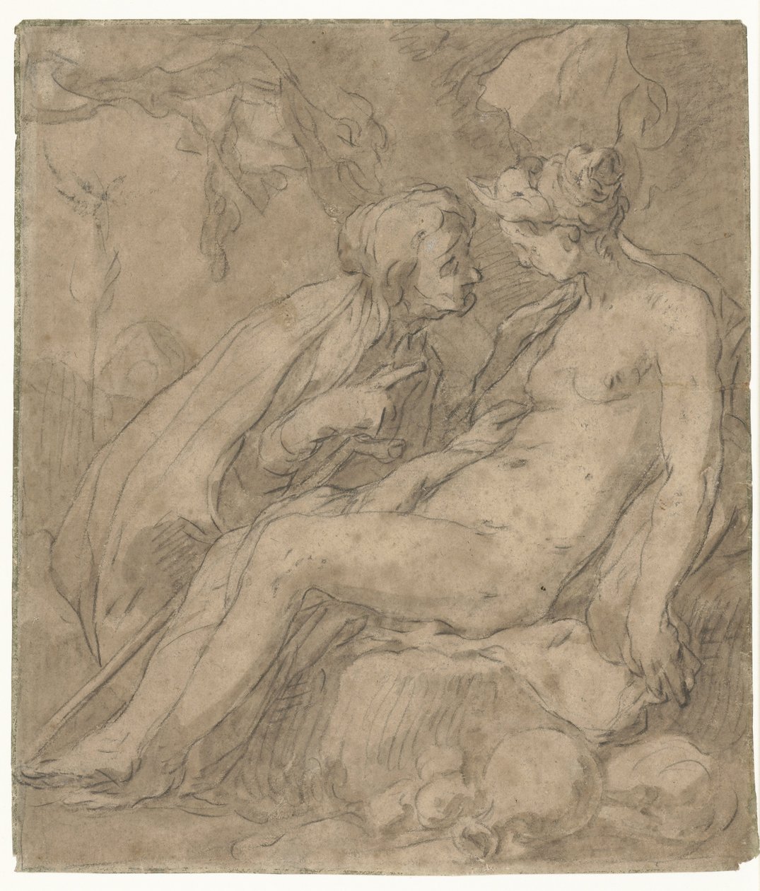 Vertumnus e Pomona (?) de Abraham Bloemaert