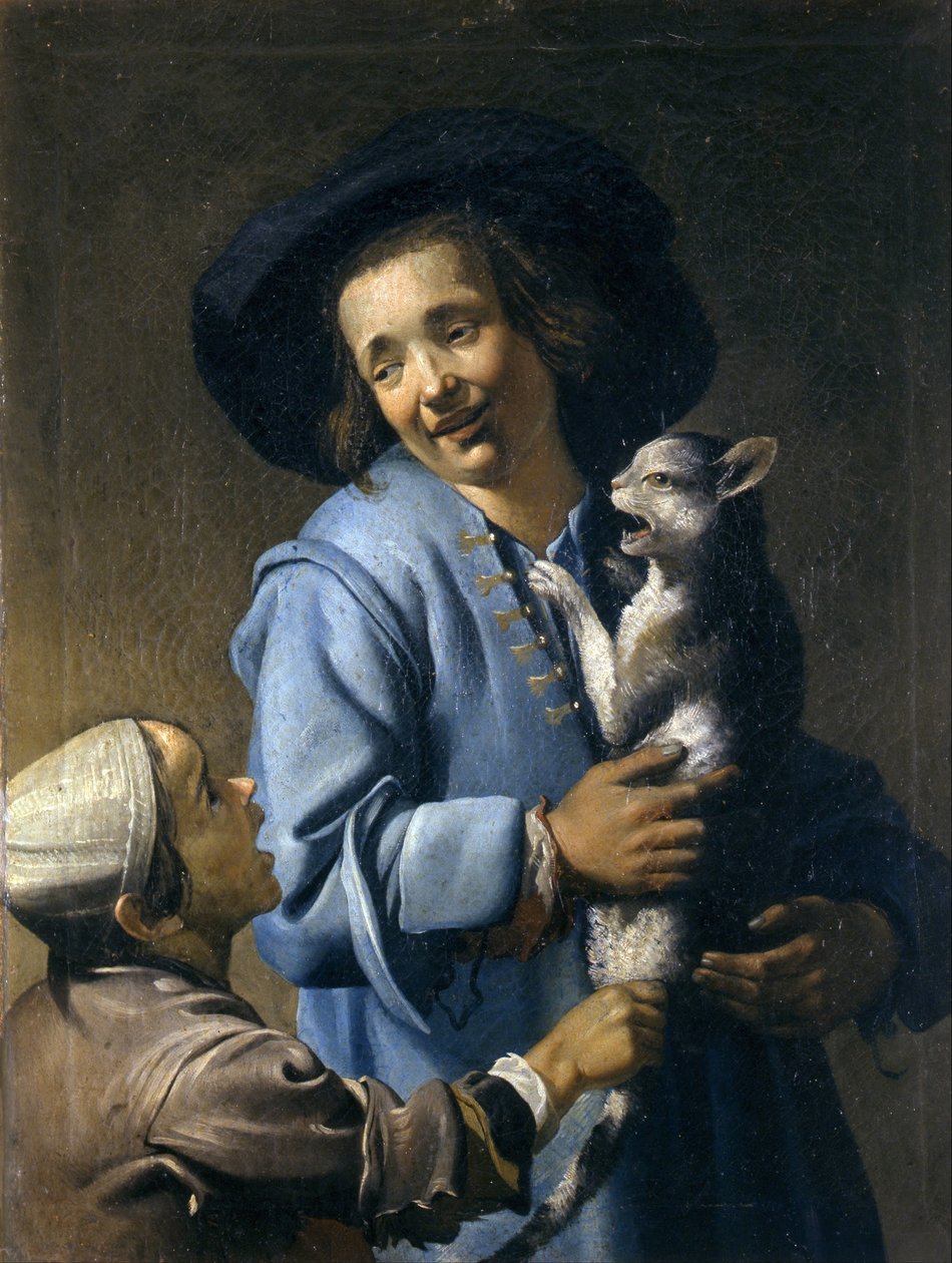 Jovens brincando com o gato, 1620-1625 de Abraham Bloemaert