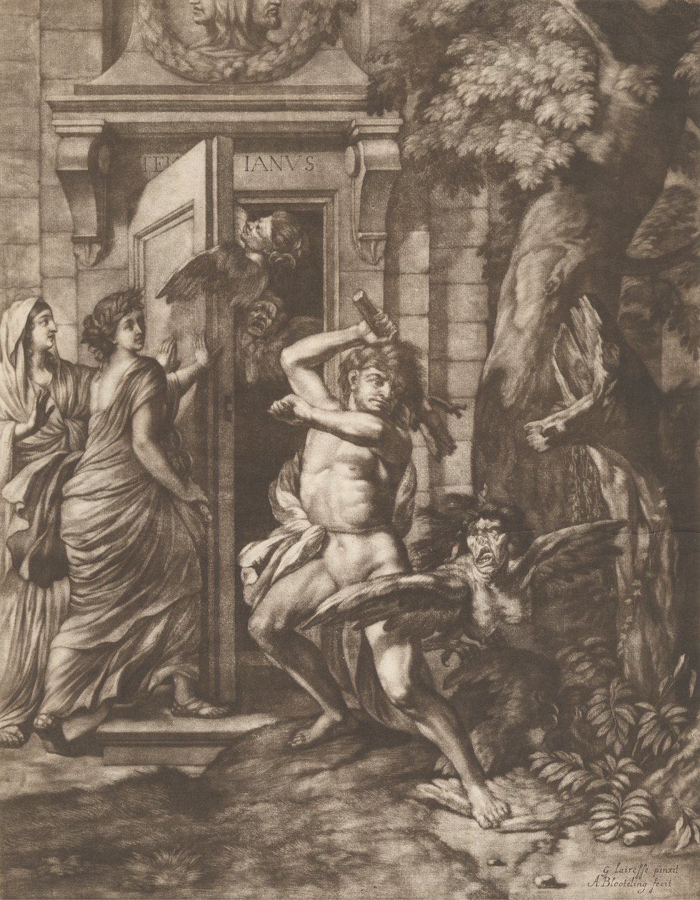 Hércules perante o Templo de Jano de Abraham Blooteling