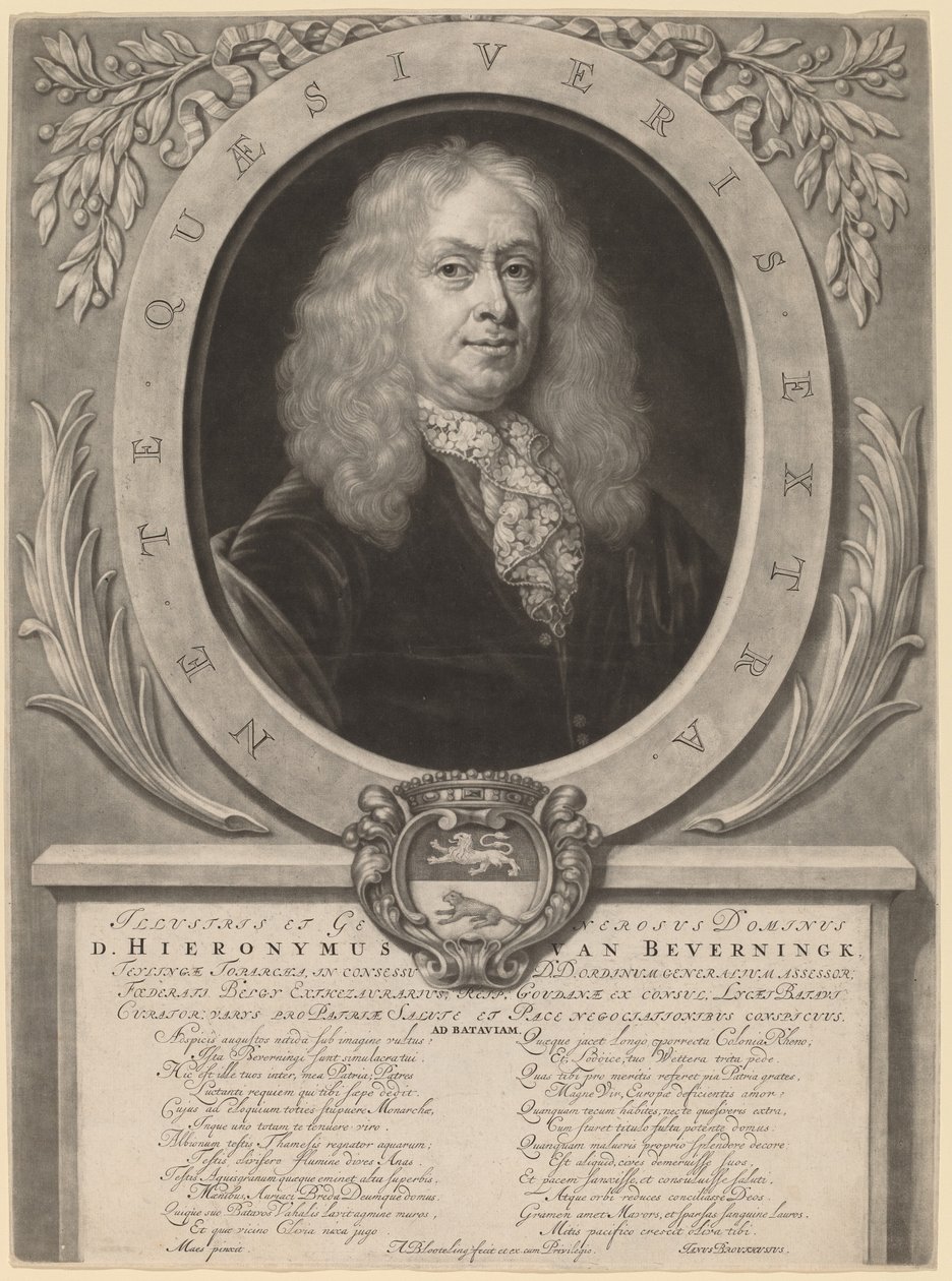 Hieronymus van Beverningk de Abraham Blooteling after Nicolaes Maes