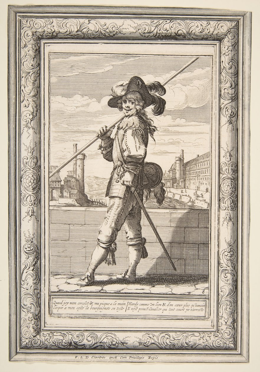 Um Pikeman, 1632. de Abraham Bosse