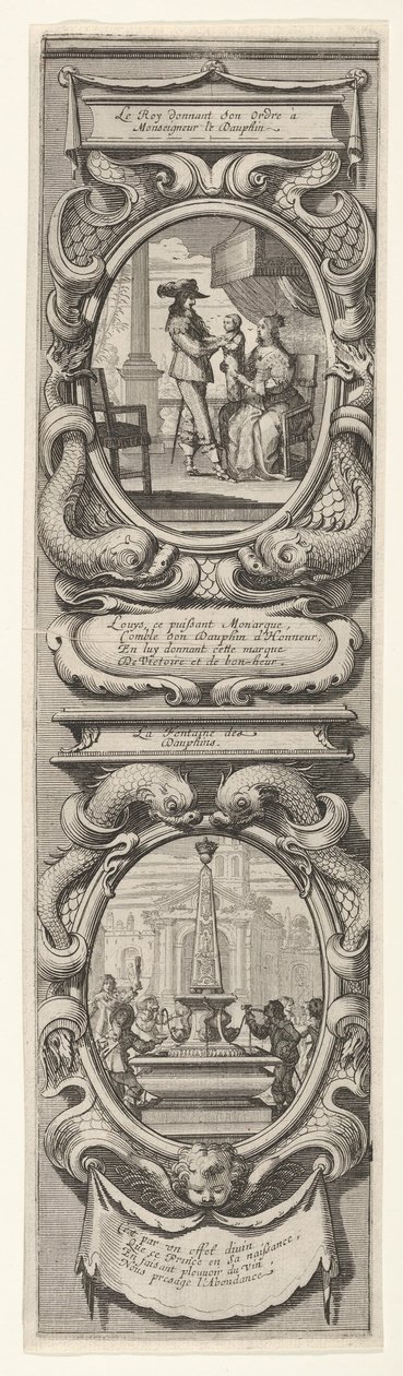 Alegorias em homenagem ao nascimento do Delfim, ca. 1638. de Abraham Bosse