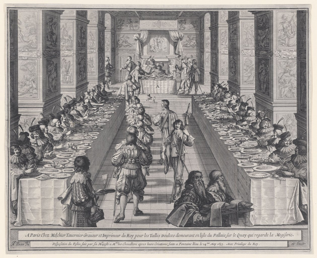 Disposição do Banquete, extraído de «A Ordem do Espírito Santo» de Abraham Bosse