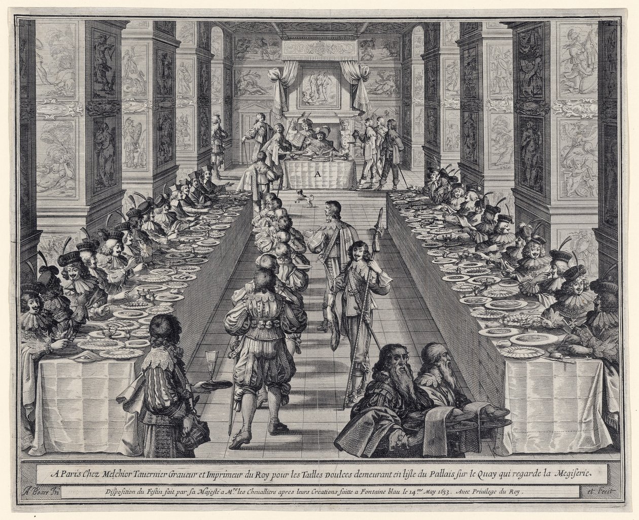 Arranjo da festa, da Ordem do Espírito Santo, pub. 1634 de Abraham Bosse