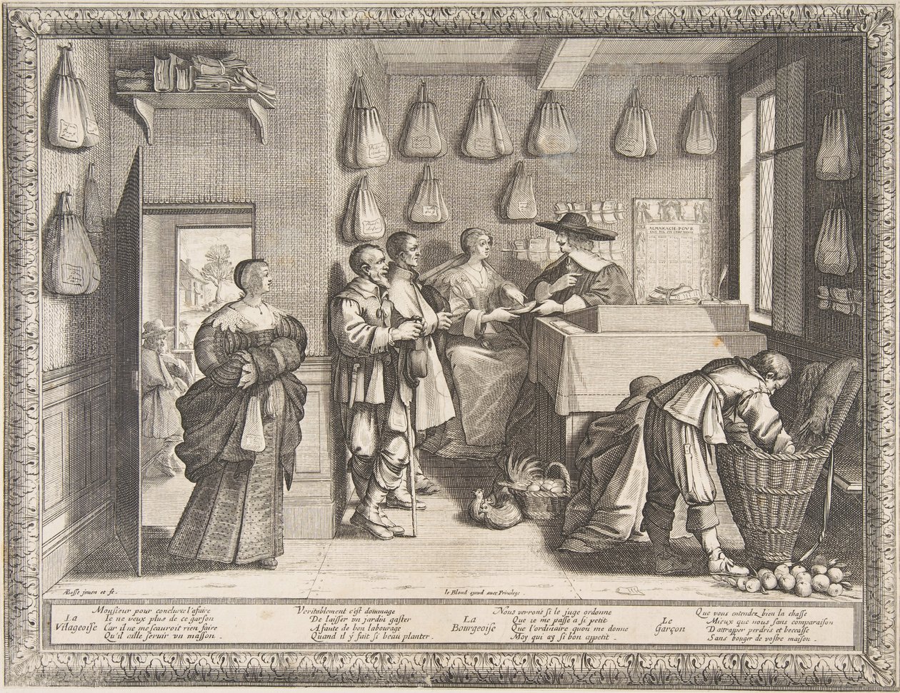Agência de Emprego, ca. 1633 de Abraham Bosse