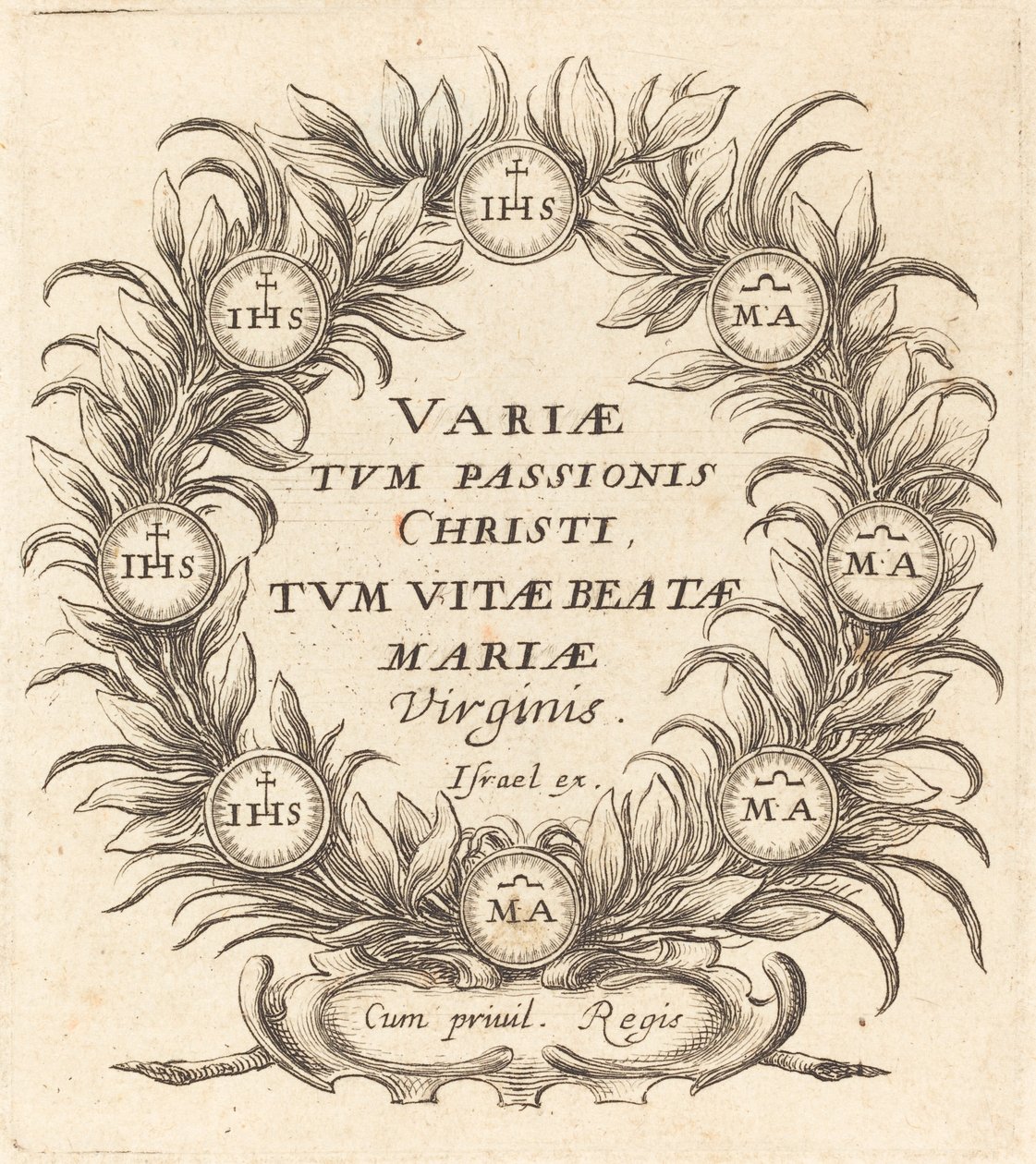 Frontispício para "Os Mistérios da Paixão" de Callot de Abraham Bosse