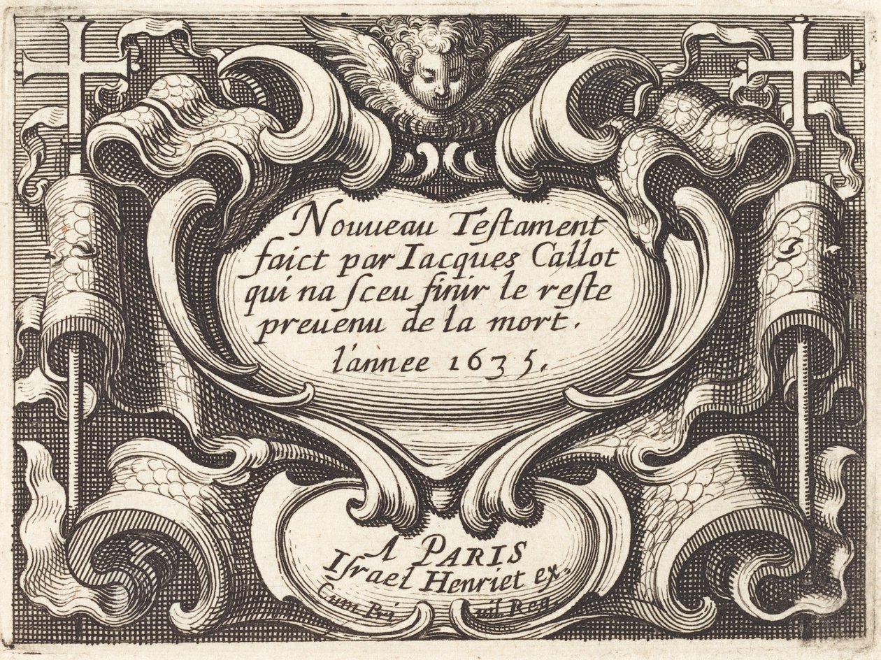 Frontispício para "O Novo Testamento" de Callot de Abraham Bosse