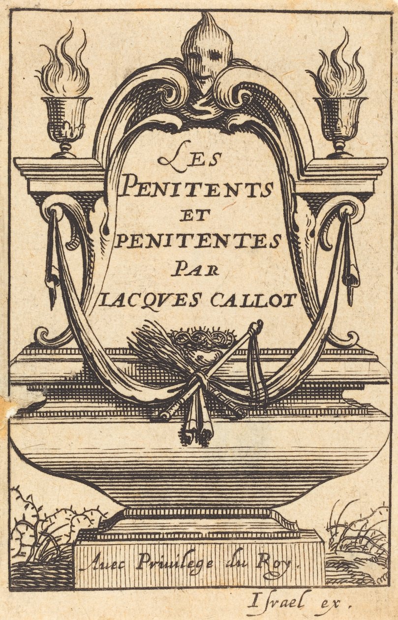 Frontispício para "Os Penitentes" de Callot de Abraham Bosse