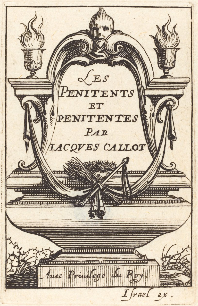 Frontispício para "Os Penitentes" de Callot de Abraham Bosse