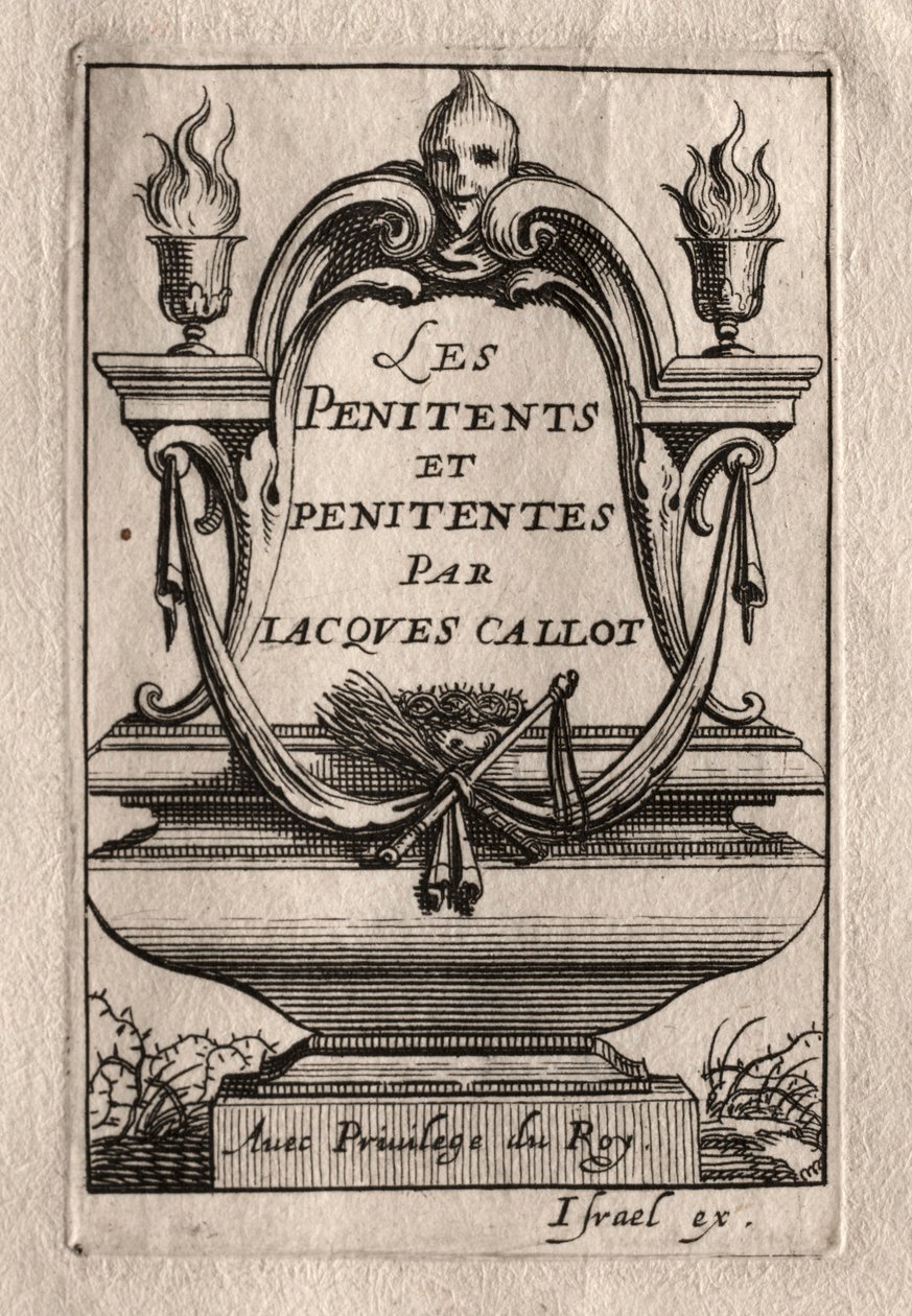 Os Penitentes: Frontispício. de Abraham Bosse