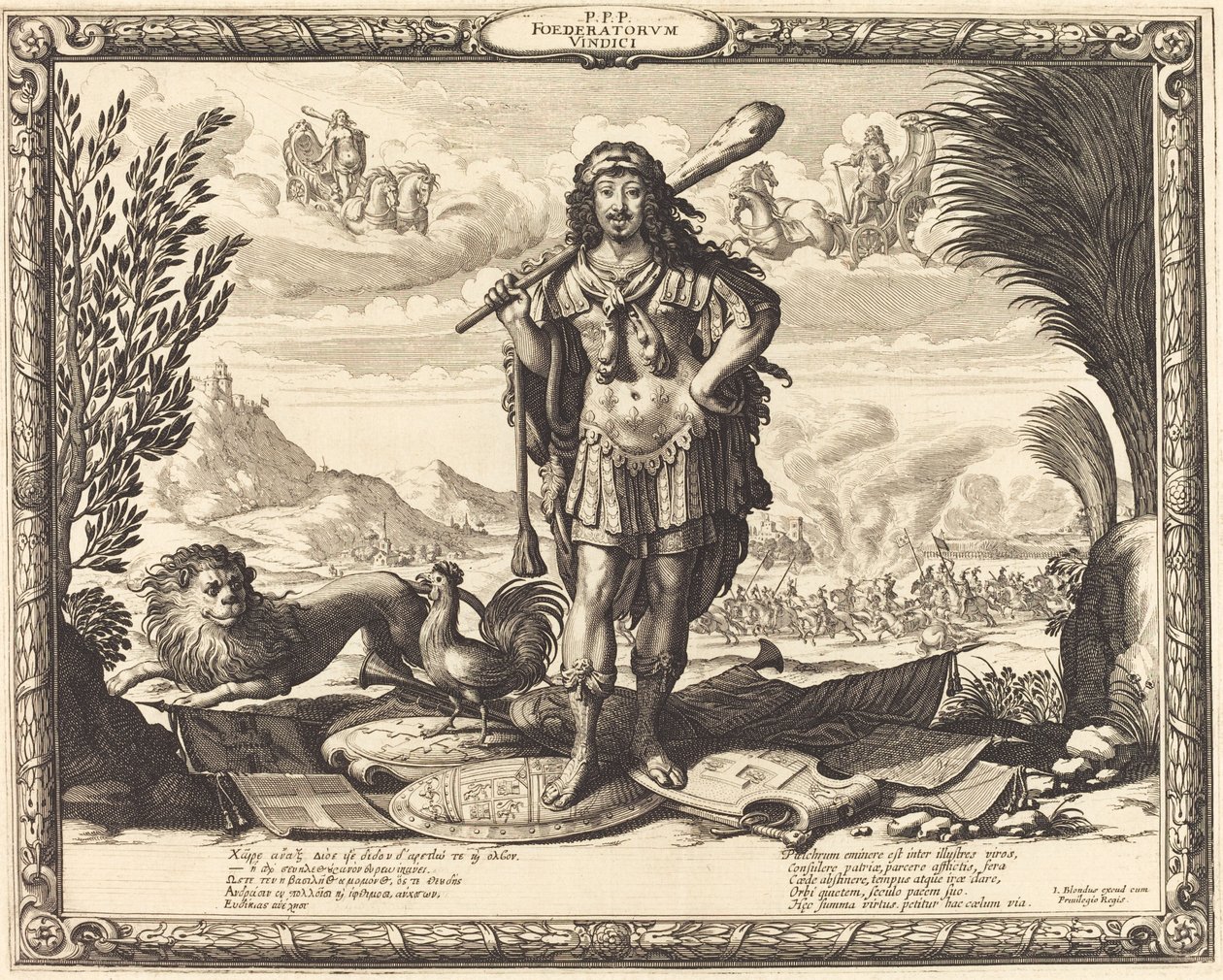 Luís XIII como Hércules de Abraham Bosse