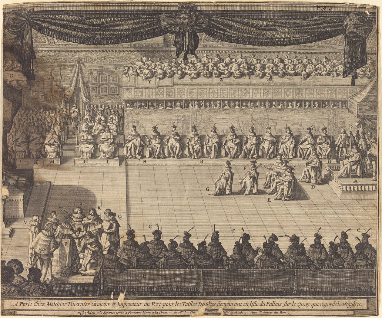 Encontro na Capela de Fontainebleau de Abraham Bosse