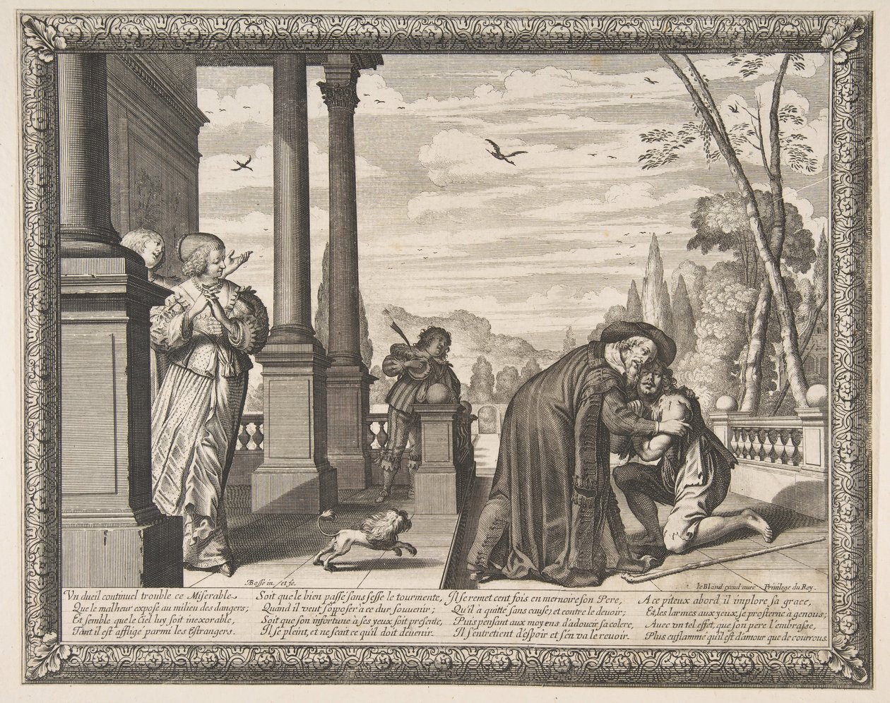 Retorno do Filho Pródigo, ca. 1636 de Abraham Bosse