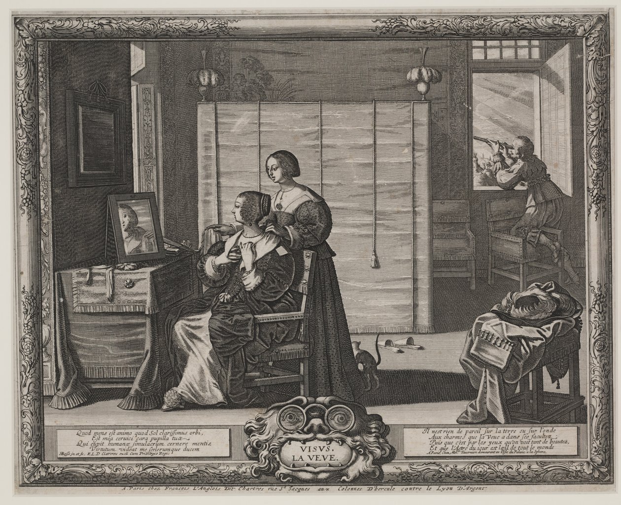 Mira (La Veue), c.1635-38 (gravura e gravura) de Abraham Bosse