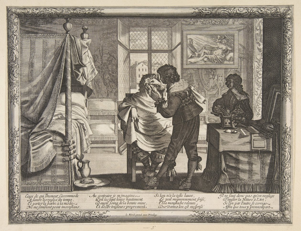O barbeiro, o barbeiro, ca. 1632-33. de Abraham Bosse