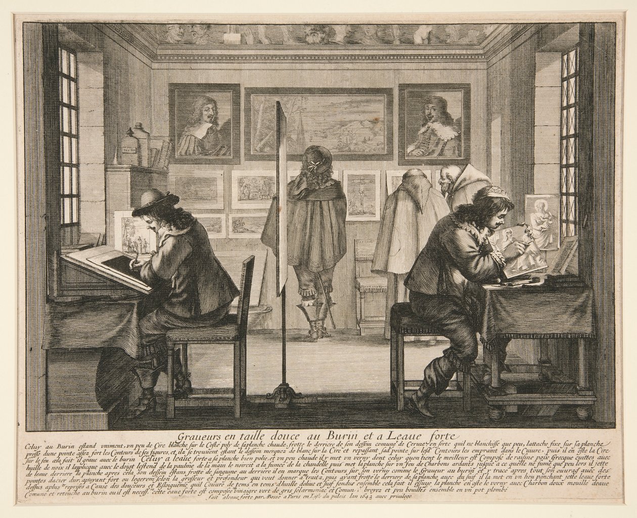 Os gravadores em sua oficina, da série Os artistas em sua oficina de Abraham Bosse