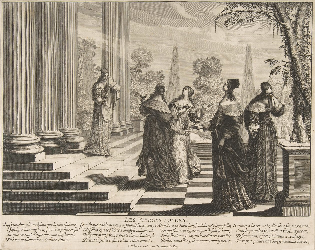 As Virgens Loucas Rejeitadas, ca. 1635 de Abraham Bosse