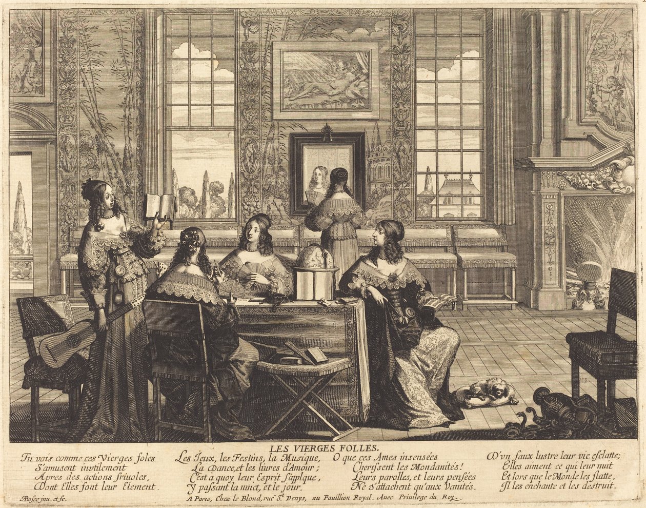 As virgens tolas perdendo tempo de Abraham Bosse
