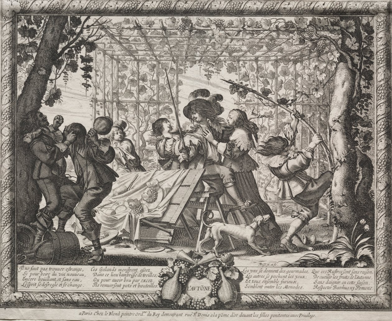 As Quatro Estações: Outono, 1635. de Abraham Bosse