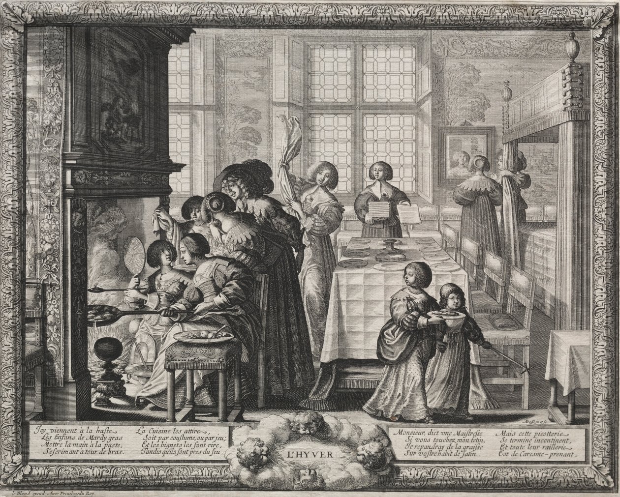 As quatro estações: inverno, 1635. de Abraham Bosse