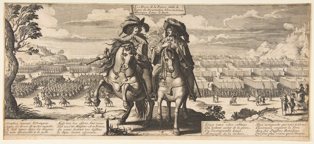 As forças francesas: Louis XIII e Gaston d